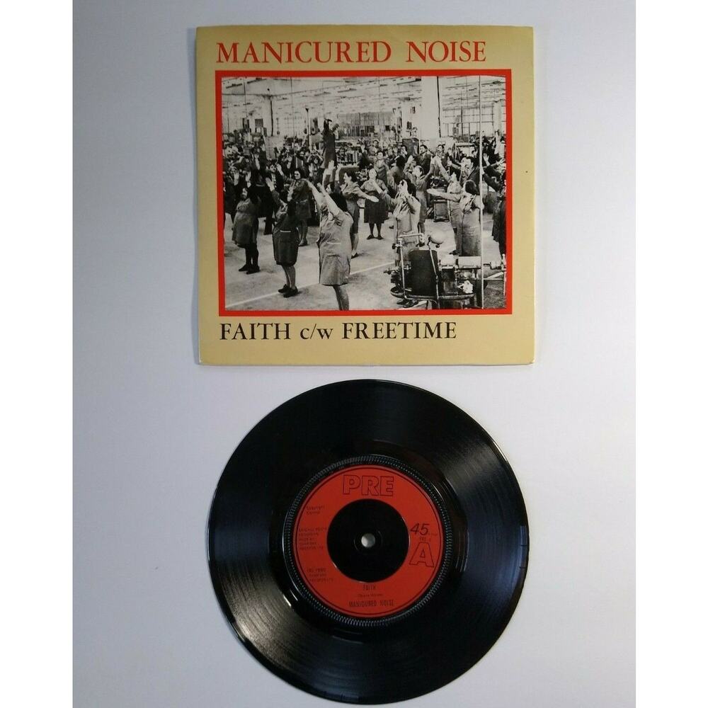 Manicured Noise ‎Faith c/w Freetime 7" Record Post-Punk New Wave 1980 PRE 006